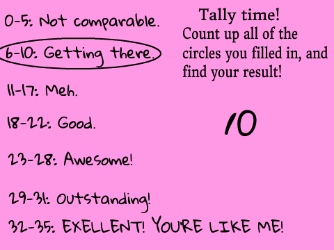 Quiz: Are you comparable to me? remix
