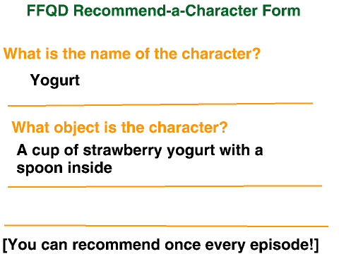 FFQD Recommendation Form Again!
