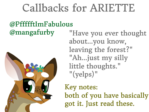 CALLBACKS! {F.F.} ARI