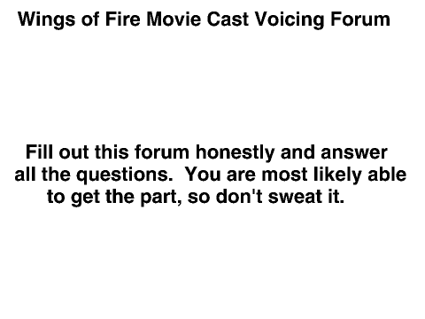 Wings of Fire Movie Cast Voicing Forum remix