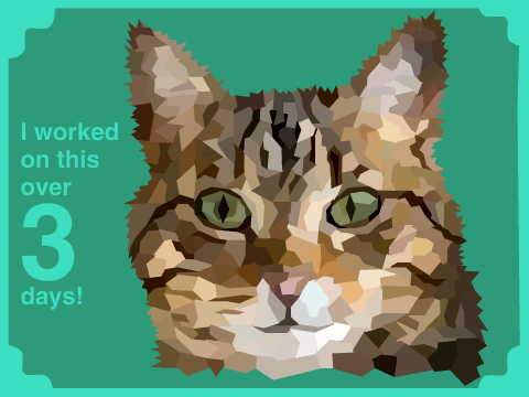 Scratch Camp Art Week - Cat Polyart