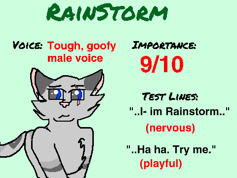 Rainstorm audition