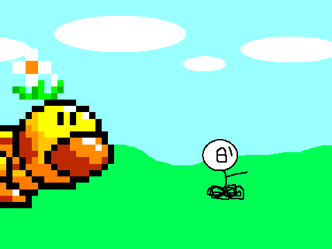 Add Yourself! - Running from a Giant Wiggler!
