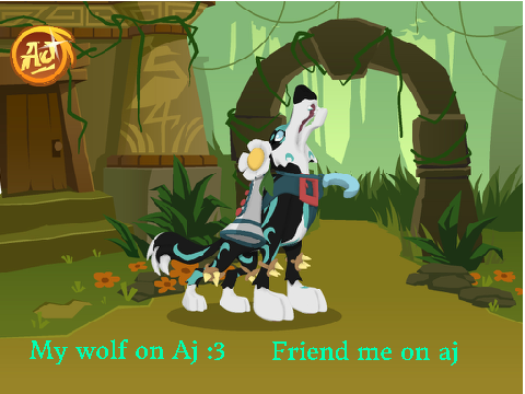 My wolf on aj (animal jam)
