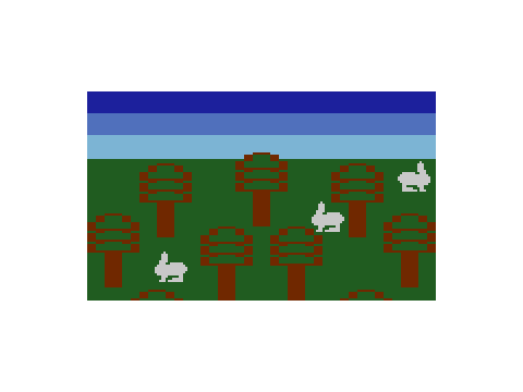 Rabbits in a boreal forest