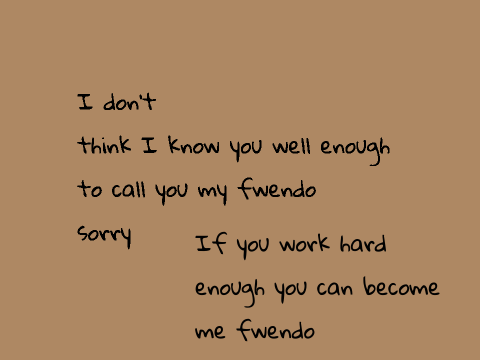 Notes for my fwendos 