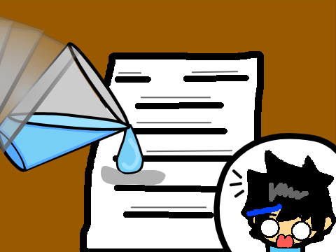 I did this while doing homework once  ( ; v;)