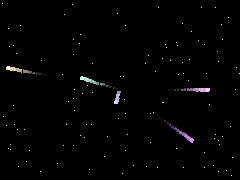 星空、流れ星　素材 ②
