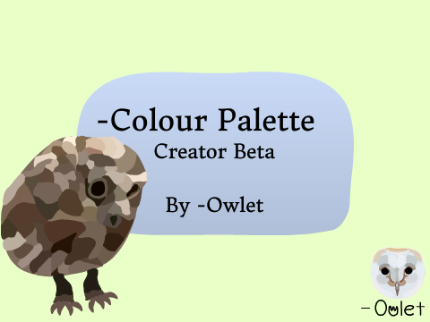 ❀ -Colour Palette Creator Beta ❀