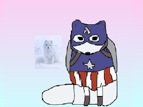 Arctic Fox in le costume for Art School 