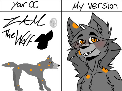 ~I'll draw your OC~ {Zam The Wolf} ~complete!~