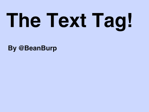 text tag thing
