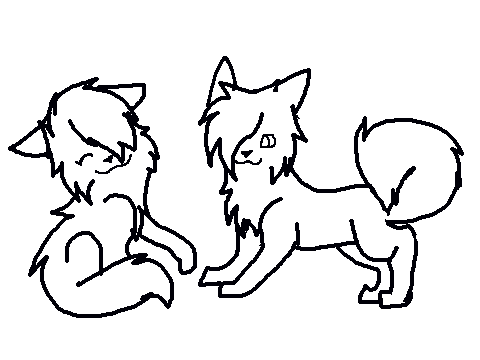 coloring dogs/wolves