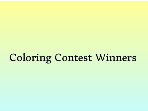 Coloring Contest Winners