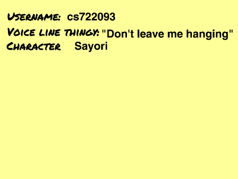Sayori try out