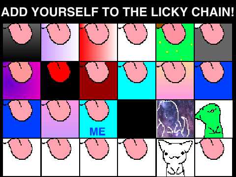 Add yourself to the licky chain!