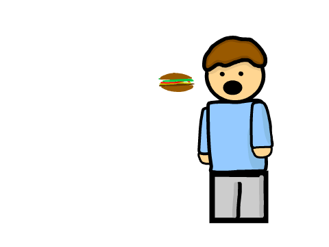 Eating a poison burger