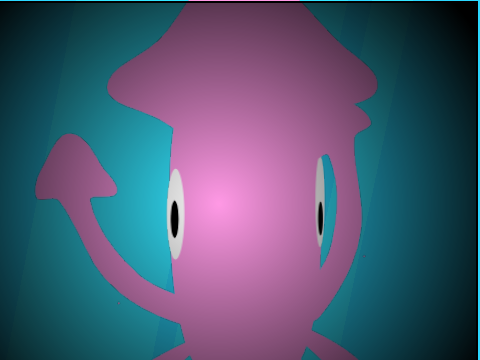 The squid has lunch