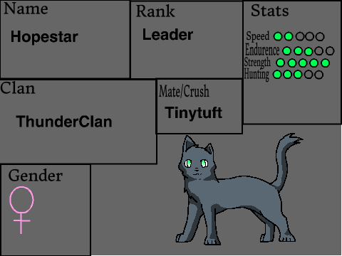 Warrior Cats RP sign-up sheet remix