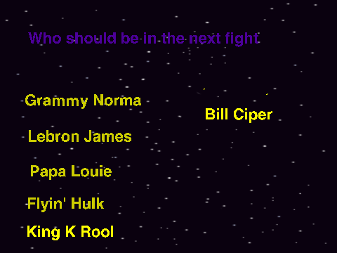 Vote for the next fighters!