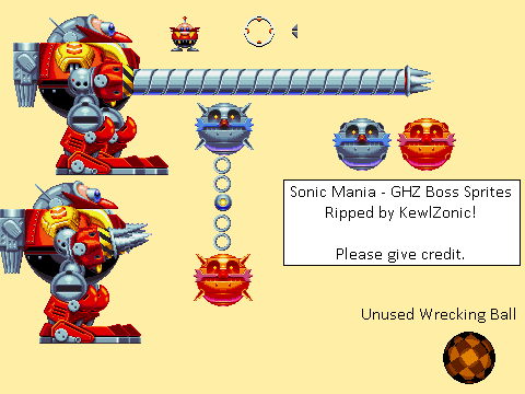 Sonic Mania Sprites (Death Egg Robot and DD Wrecker)