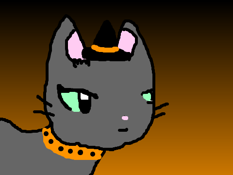 the witch cat art