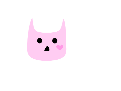 cute cloud pink cat