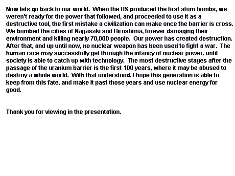 The Uranium Barrier Described