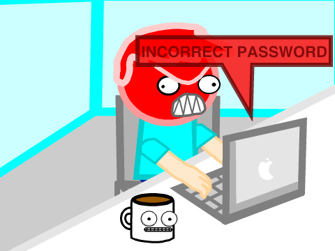 MY PASSWORD IS RIGHT AND NOW IT'S WRONG!!!!!!!!!!
