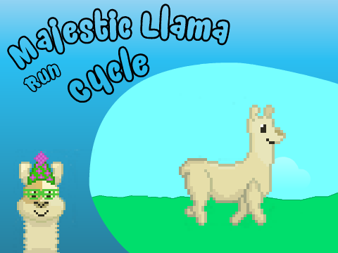 Majestic Llama Run Cycle