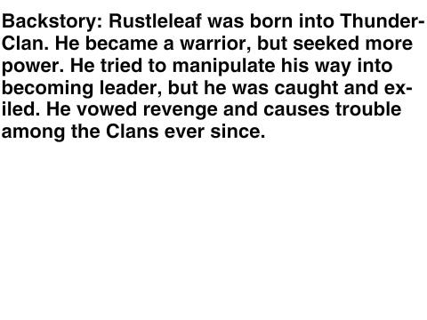 Warrior Cats RPG Bio Rustleleaf