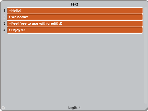 Special Text in List