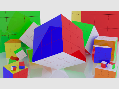 3D Rubik's Cubes! - Blender + Corona