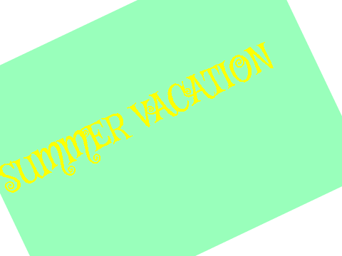 SUMMER VACATION 