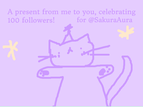 ♥C O N G R A T S @SakuraAura! FOR 100+ FOLLOWERS! ♥