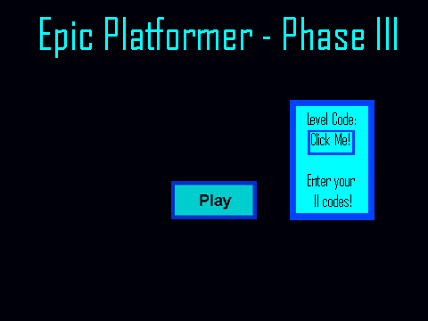 Epic Platformer - Phase II