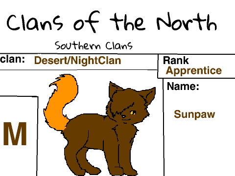 Clans of the North RPG Sunpaw