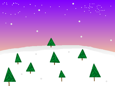 Snowy Mountain dusk 