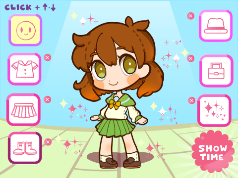 かわいい　着せ替えゲーム　Dress Up Game Cute