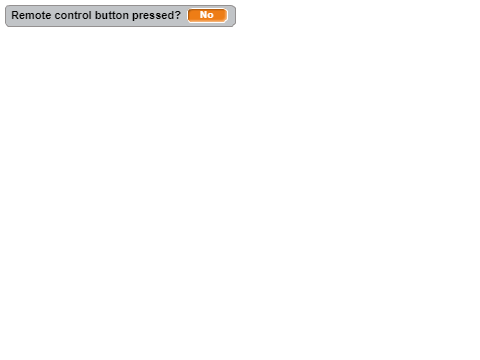 Remote control button press detector