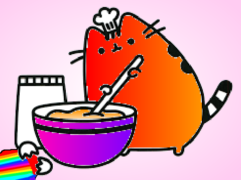 ~Pusheen colouring contest~Rainbow!!!!