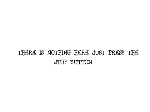 THERE IS NOTHING HERE