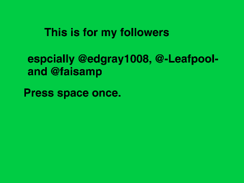 For all my followers