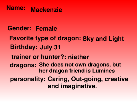 Dragon RPG Bio Sheet(trainer/hunter) remix