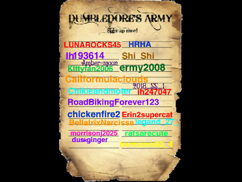 sign to be in Dumbledore's army