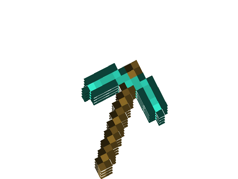 3d Diamond pickaxe