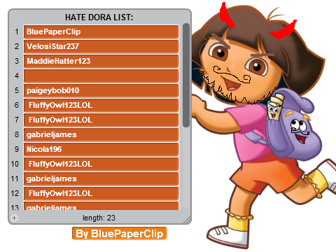 ADD UR NAME HATING DORA!!! remix remix remix remix remix