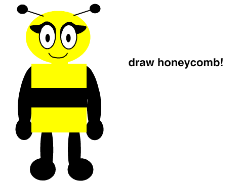 draw honeycomb! (my first DMC)