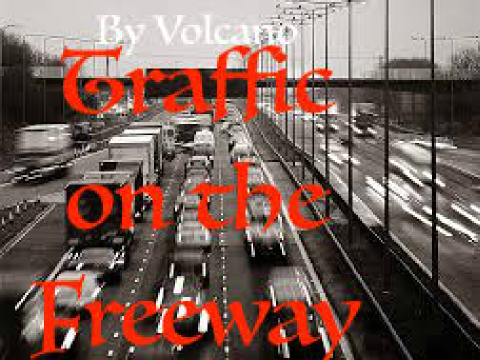 Traffic on the freeway- an artistic impression