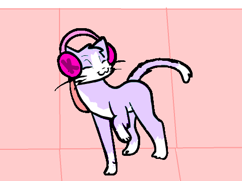 Cat with headset/headphone CC -OPEN- remix